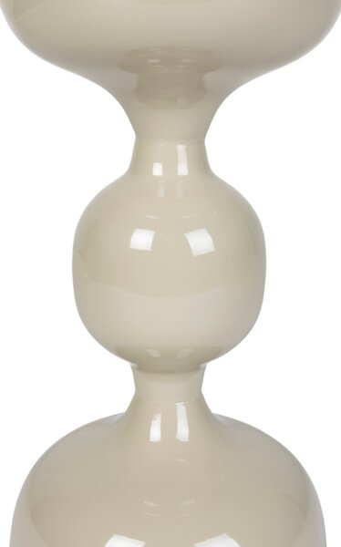 White Label Béžový kovový odkládací stolek WLL LARS 31 cm