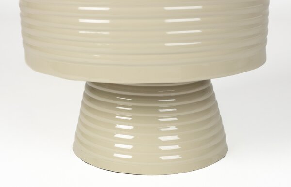 White Label Béžový kovový odkládací stolek WLL SVEN 35 cm