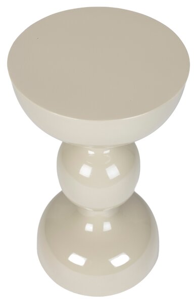 White Label Béžový kovový odkládací stolek WLL LARS 31 cm