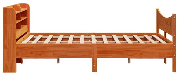 Rám postele s čelem voskově hnědý 150 x 200 cm masivní borovice 3307043