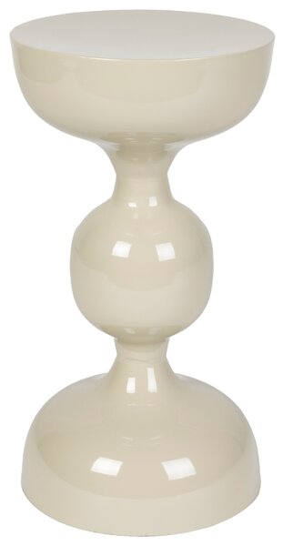 White Label Béžový kovový odkládací stolek WLL LARS 31 cm
