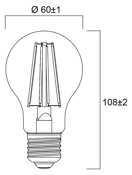 LED žárovka Sylvania RETRO E27 2700K 7W stmívatelné