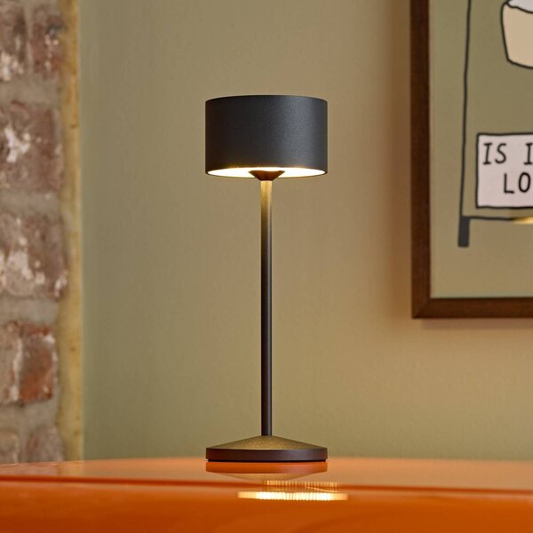 Sigor LED stolní lampa Veluna, černá, výška 25 cm IP44 stmívatelné, stmívatelný, Černá, Obývací pokoj / jídelna, Hliník, Moderní