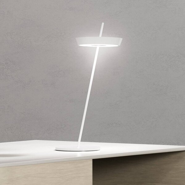 Sigor LED stolní lampa Mahina, bílá, výška 36 cm, kov,, stmívatelný, Bílá / opál, Obývací pokoj / jídelna, Hliník, Moderní