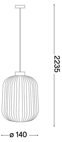 Ideal lux MINT E27 závěsné svítidlo Ø240Zelená