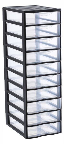 SUNDIS Úložný box s 10 zásuvkami, antracit, OFFICEMIX A4 10A