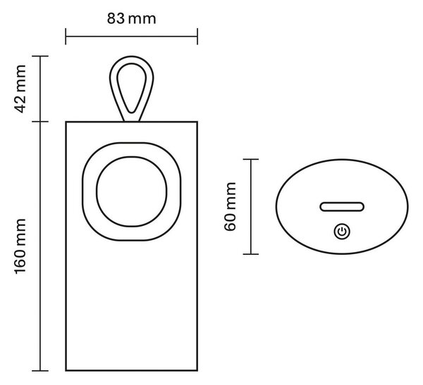 Sigor LED stolní lampa Lunari, béžová, 16 cm, kov, IP44, stmívatelný, Krémová / jantar, Obývací pokoj / jídelna, Hliník, Moderní