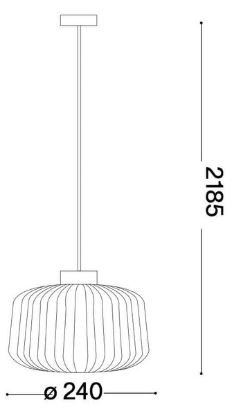 Ideal lux MINT E27 závěsné svítidlo Ø240Zelená