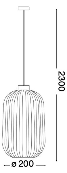 Ideal lux MINT E27 závěsné svítidlo Ø240Zelená