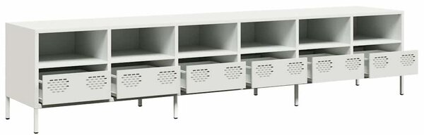 TV skříňka bílá 202 x 39 x 43,5 cm ocel válcovaná za studena 3307160