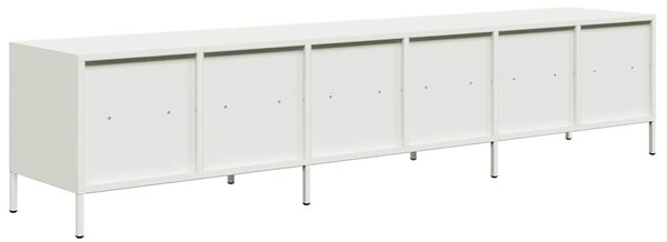 TV skříňka bílá 202 x 39 x 43,5 cm ocel válcovaná za studena 3307154