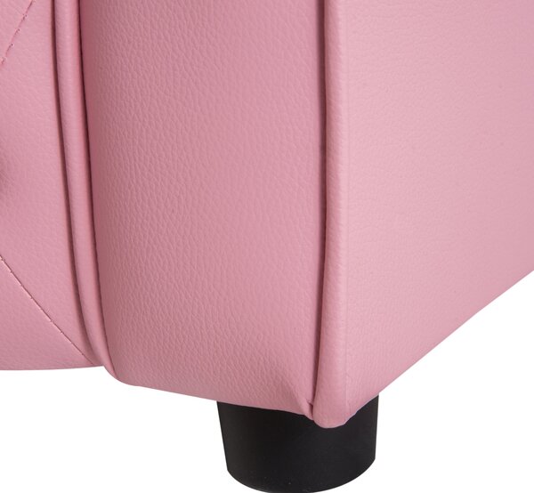 HOMCOM Dětská pohovka Dětské křeslo Princeznovský mini pohovka do dětského pokoje srdcového tvaru Růžová L59 x Š41,5 x V49 cm | Aosom