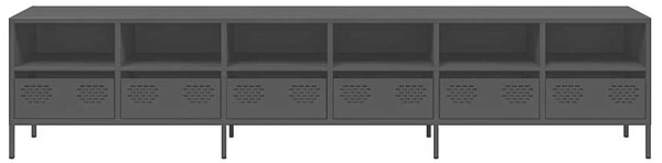 TV skříňka černá 202x39x43,5 cm ocel válcovaná za studena 3307155