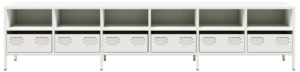 TV skříňka bílá 202 x 39 x 43,5 cm ocel válcovaná za studena 3307160