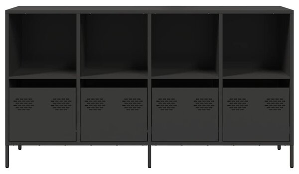 Příborník černý 135 x 39 x 73,5 cm ocel válcovaná za studena 3307161