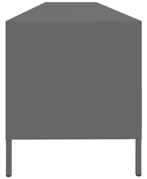 TV skříňka černá 202x39x43,5 cm ocel válcovaná za studena 3307155