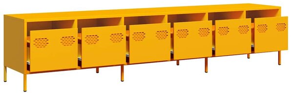 TV skříňka žlutá 202 x 39 x 43,5 cm ocel válcovaná za studena 3307152