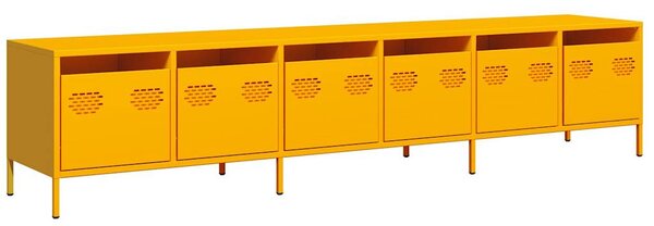 TV skříňka žlutá 202 x 39 x 43,5 cm ocel válcovaná za studena 3307152