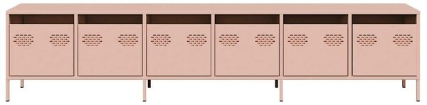 TV skříňka růžová 202 x 39 x 43,5 cm ocel válcovaná za studena 3307150
