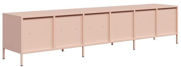 TV skříňka růžová 202 x 39 x 43,5 cm ocel válcovaná za studena 3307150
