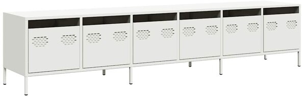 TV skříňka bílá 202 x 39 x 43,5 cm ocel válcovaná za studena 3307154