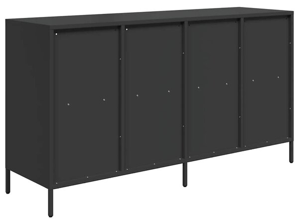 Příborník černý 135 x 39 x 73,5 cm ocel válcovaná za studena 3307161