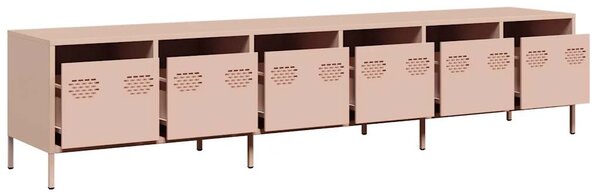TV skříňka růžová 202 x 39 x 43,5 cm ocel válcovaná za studena 3307150