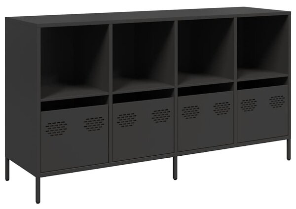 Příborník černý 135 x 39 x 73,5 cm ocel válcovaná za studena 3307161