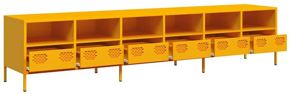 TV skříňka žlutá 202 x 39 x 43,5 cm ocel válcovaná za studena 3307158