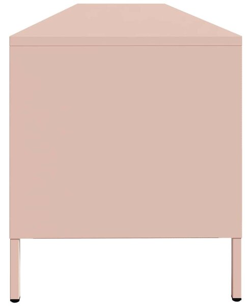 TV skříňka růžová 202 x 39 x 43,5 cm ocel válcovaná za studena 3307156