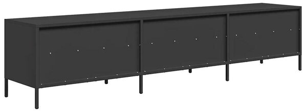 TV skříňka černá 202x39x43,5 cm ocel válcovaná za studena 3307155