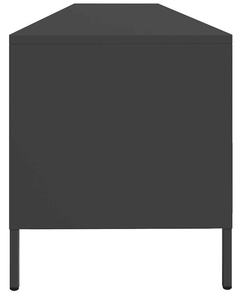 TV skříňka černá 202x39x43,5 cm ocel válcovaná za studena 3307149