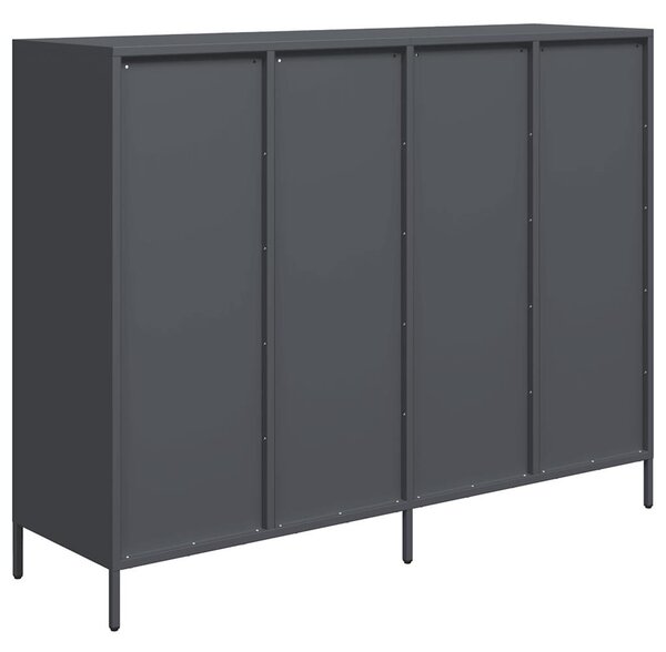 Příborník antracitový 135x39x103,5 cm ocel válcovaná za studena 3307175