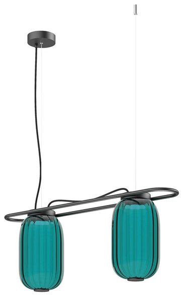 Exo KRISTA LED závěsné svítidlo modré 1 Bulb