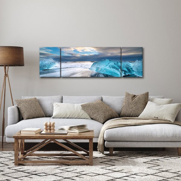 Obraz - Diamantová pláž (170x50 cm)