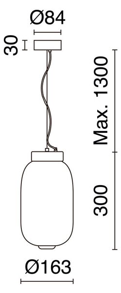 Exo KRISTA LED závěsné svítidlo modré 1 Bulb