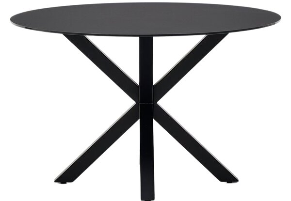 Černý skleněný jídelní stůl Kave Home Argo 120 cm