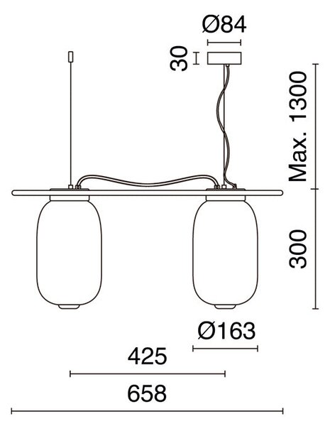 Exo KRISTA LED závěsné svítidlo modré 1 Bulb
