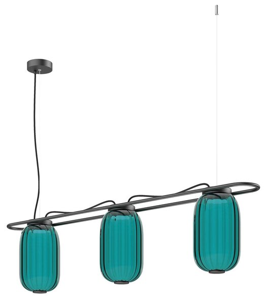 Exo KRISTA LED závěsné svítidlo modré 1 Bulb