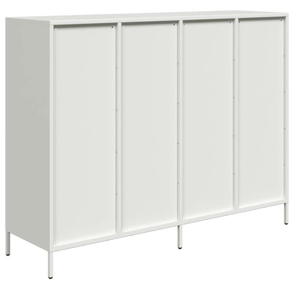 Příborník bílý 135 x 39 x 103,5 cm ocel válcovaná za studena 3307178