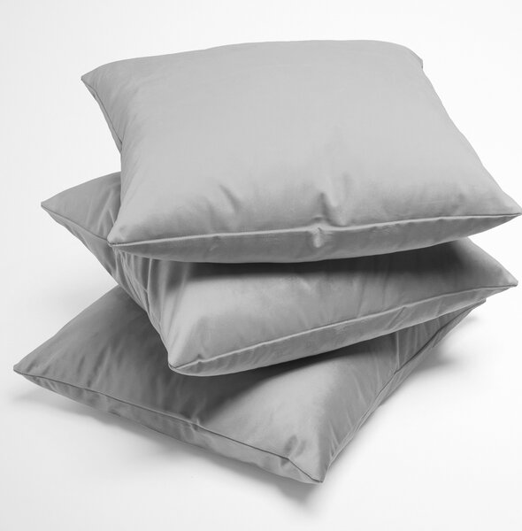 Biante Sametový povlak na polštář Velvet Premium SVP-027 Světle šedý 30 x 50 cm