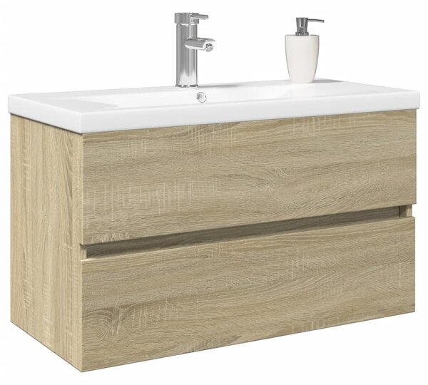 2dílný koupelnový nábytek keramika a kompozitní dřevo 3307659