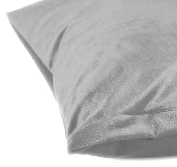 Biante Sametový povlak na polštář Velvet Premium SVP-027 Světle šedý 30 x 50 cm