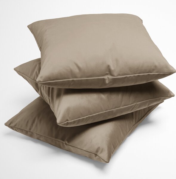 Biante Sametový povlak na polštář Velvet Premium SVP-030 Šedobéžový 30 x 50 cm