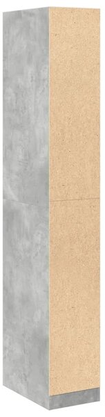 Šatní skříň betonově šedá 30 x 50 x 200 cm kompozitní dřevo 3307705