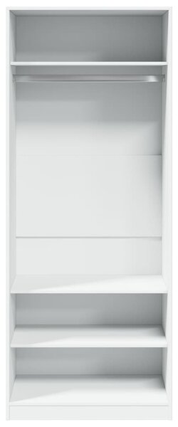 Šatní skříň bílá 80 x 50 x 200 cm kompozitní dřevo 3307693