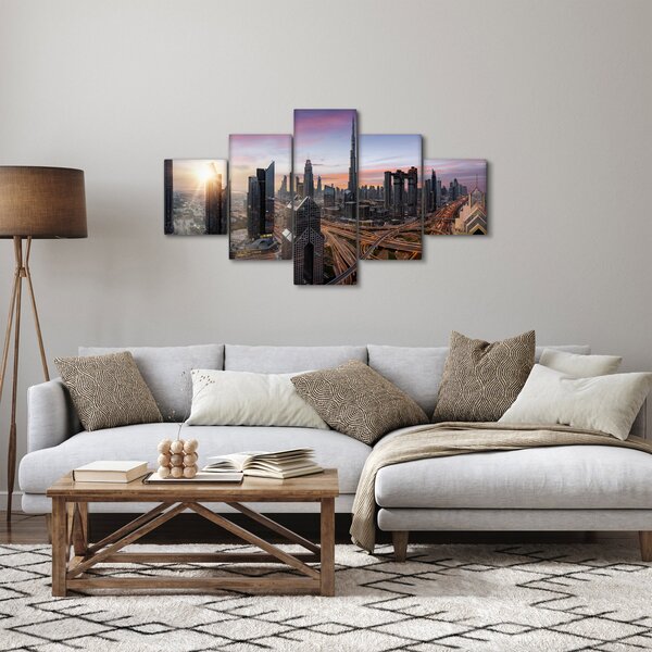 Obraz - Panorama Dubaje (125x70 cm)