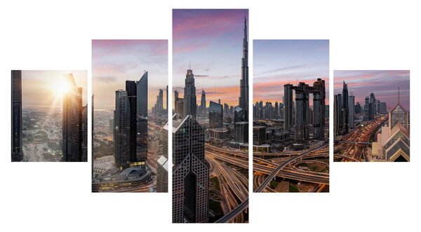 Obraz - Panorama Dubaje (125x70 cm)