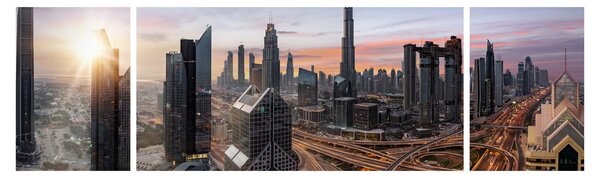 Obraz - Panorama Dubaje (170x50 cm)