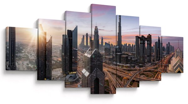 Obraz - Panorama Dubaje (210x100 cm)